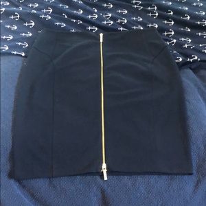 Michael Kors navy pencil skirt w/ gold zipper